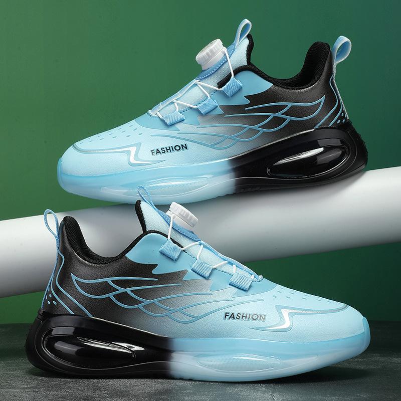 Autumn and Winter New Men's Shoes Casual Teen Rotating Button Running Shoes Sports Shoes Men's Trendy Shoes