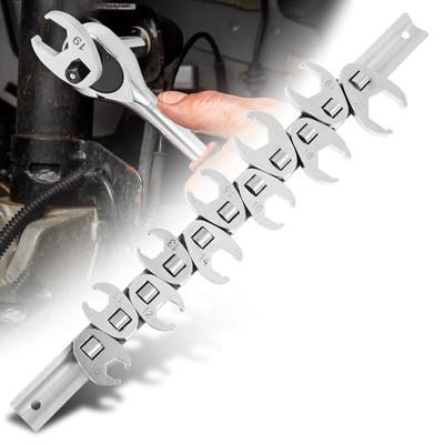 11Pcs Crowfoot Wrench Set 3/8Inch Drive Crowfoot Wrench 10 To 22mm Flare Nut Wrench Set for Torque Wrench Keys Set Multitool