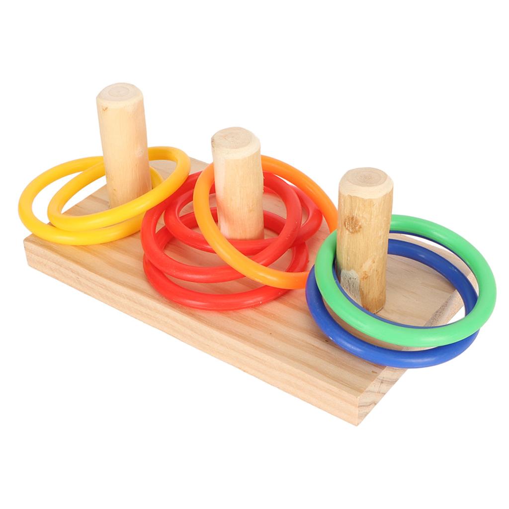Bird Ring Toy Colorful Interactive Chewing Training Parrot Tabletop Puzzle Toy for Lovebird Cockatiel 7cm 2.8in Ring