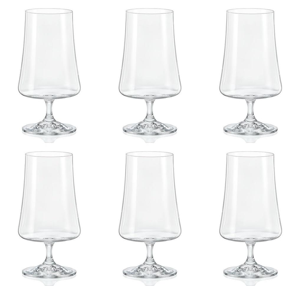 Bohemian Glass XTRA Glass Beer Glasses, Set of 6, 380ml, Dishwasher Safe, Crystallex, 40862-380-6