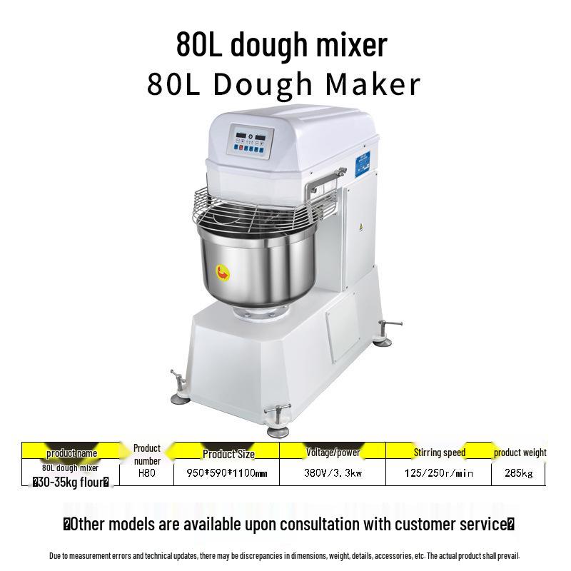 Commercial Double Action Vertical Dough Mixer: Fully Automatic, 10kg/20kg/25kg Capacity, Double Speed Kneading/Beating Machine.