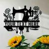 Custom Made Metal Sign Sewing Machine Silhouette Wall Art Home Door Outdoor Party Decor