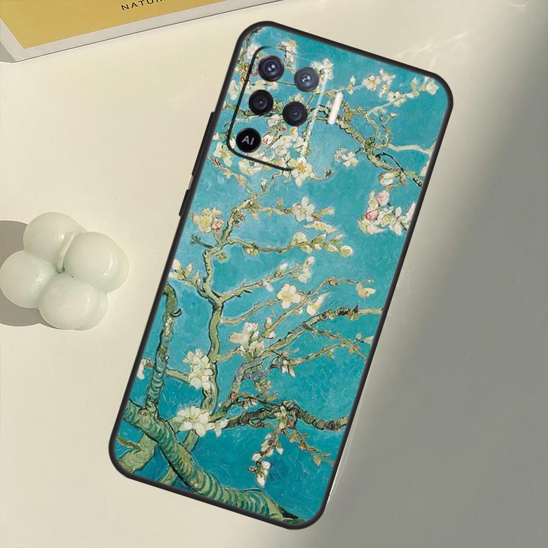 

Чехол с масляной живописью в стиле бохо с цветами для OPPO A15 A74 A54 A94 A52 A72 A31 A53 A53S A5 A9 2020 A3S A5S A83 A91 A93 OPPO A74 4G