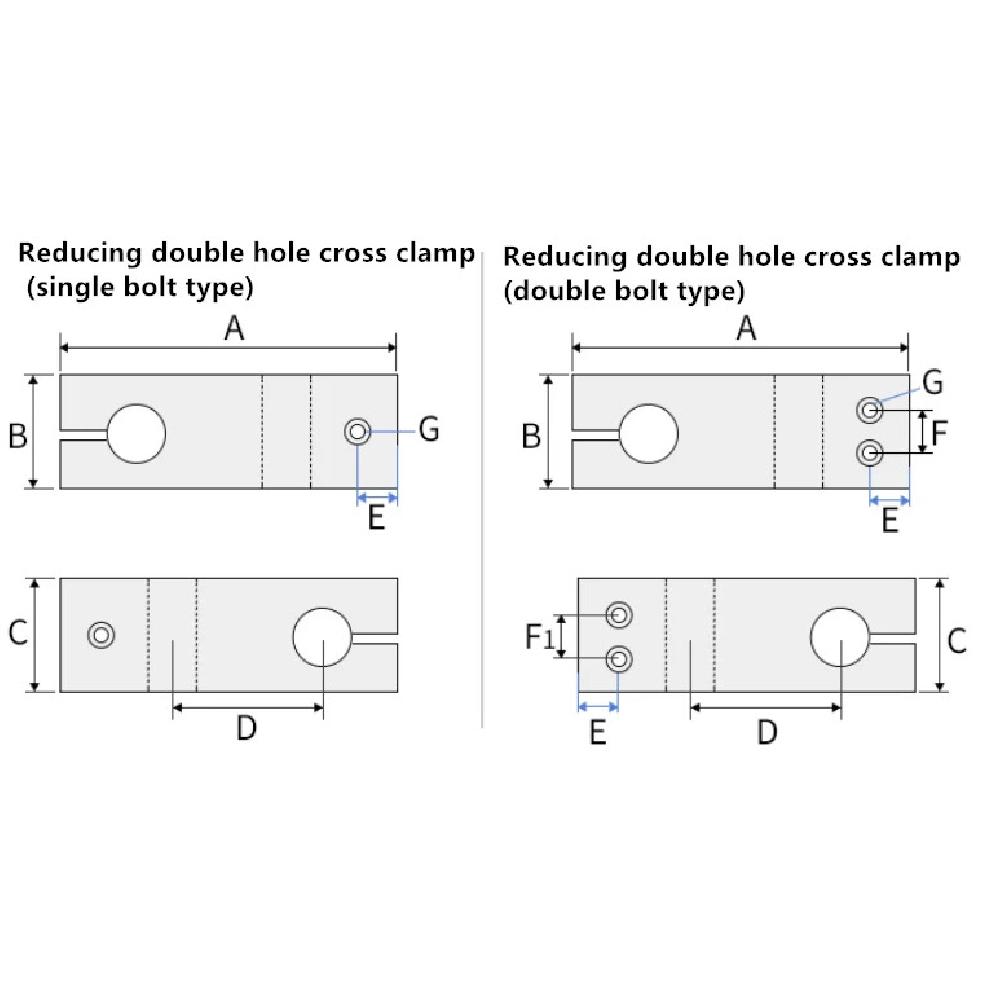 1 pcs Pillar fixing clip Vertical fixing Reducing frame Optical axis cross Round tube fixing clip connector