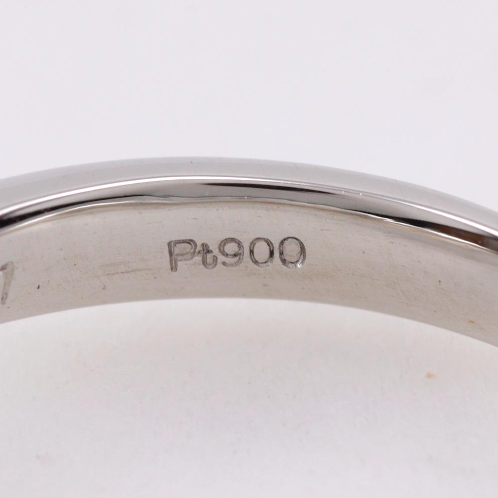 Ring Pt900Platina/diamant #7.4(US-storlek) 5,4g Använt av kvinnor
