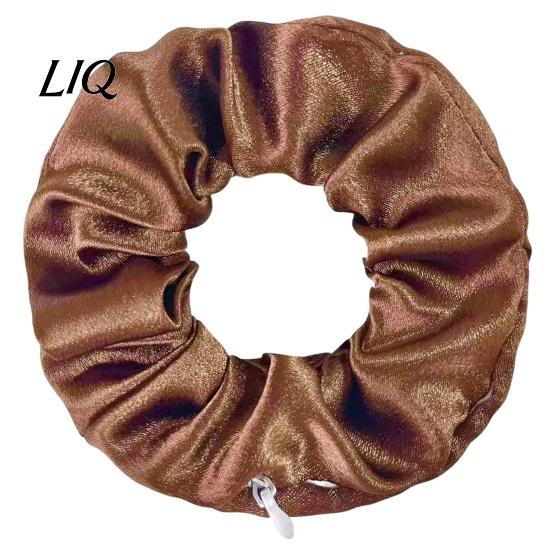 Multi-functional Hair Tie Storage Pocket Scrunchies Ties with Hidden Zipper for Women, Elastic Functional Travel Small Items Keys And Coins,