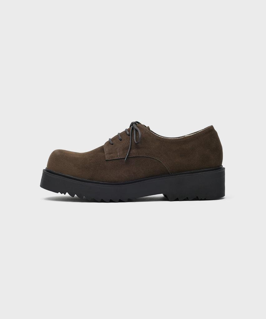Firenze Atelier [Second.A] Volume Round Toe 5Cm Suede Derby 2Ndf2700Bs [Brown]