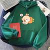 Rabbit Eating Carrot Printed Hoodies Sudaderas Winter Cartoon Graphic Print Sweatshirt with Pocket Women Men Clothing  Moletom