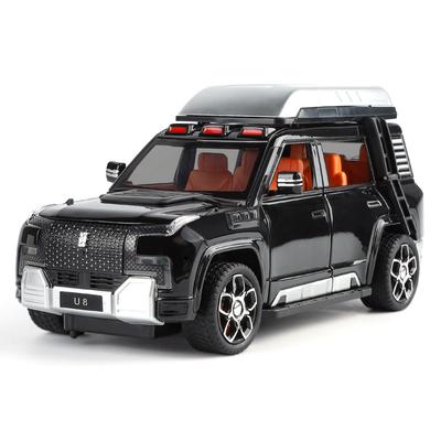 1/24 BYD Look UPAT U8 SUV Kovový odlévaný model hračky do auta Zvuk a světlo Dětská hračka Sběratelský předmět Dárek k narozeninám