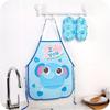 2pc/Set Cute Kids Chef Apron Sets Child Cooking Painting Waterproof Children Gowns Bibs Eating Clothes Drawing for Dinner