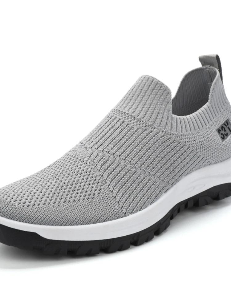 

Вулканизированная обувь Мужские кроссовки Дышащая мужская повседневная обувь Нескользящие мужские мокасины Мужская обувь Легкие теннисные туфли для мужчин 44 серый