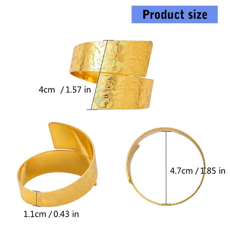 6Pcs Vintage Irregular Shape Napkin Rings Rose Pattern Iron Napkin Holders Clips For Hotel Dining And Home Table Setting
