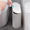 Trash Can Living Room Bathroom High-end Home Kitchen Flip-top Press-seam Trash Can with Lid Deodorant Waste Paper Basket