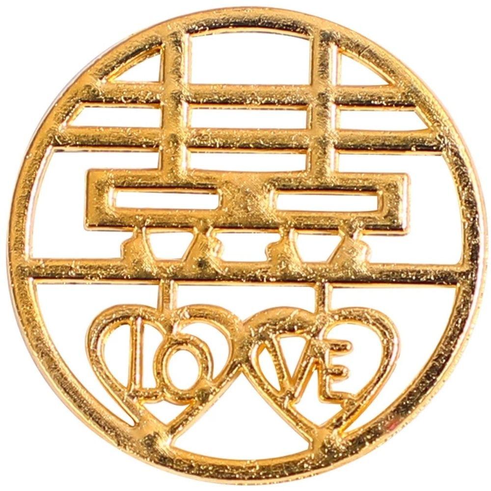 Colorful Wedding Chinese Tradition Circular Wedding Gift Coin Party Supplies Pendant Gold Coin