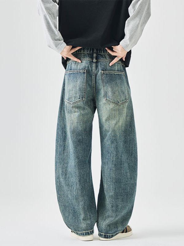 Scimitar Jeans: Men's Y2K Punk High Street Wide-Leg, Loose-Fit Casual Pants