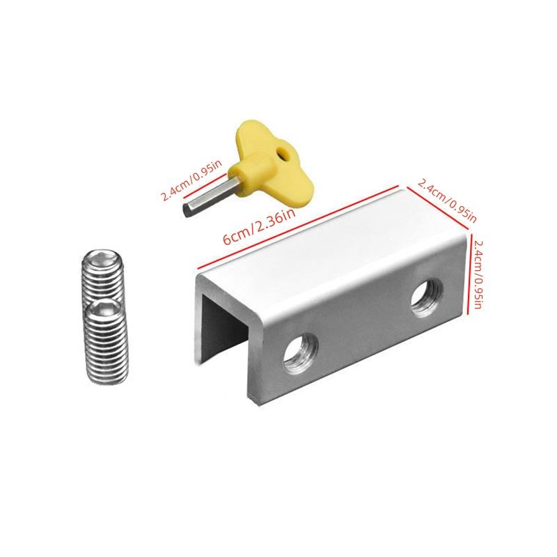 Window Safety Lock Buckle Double Hole Inner Diameter 16mm Non Perforated Anti-theft Lock Safety Protection Locks