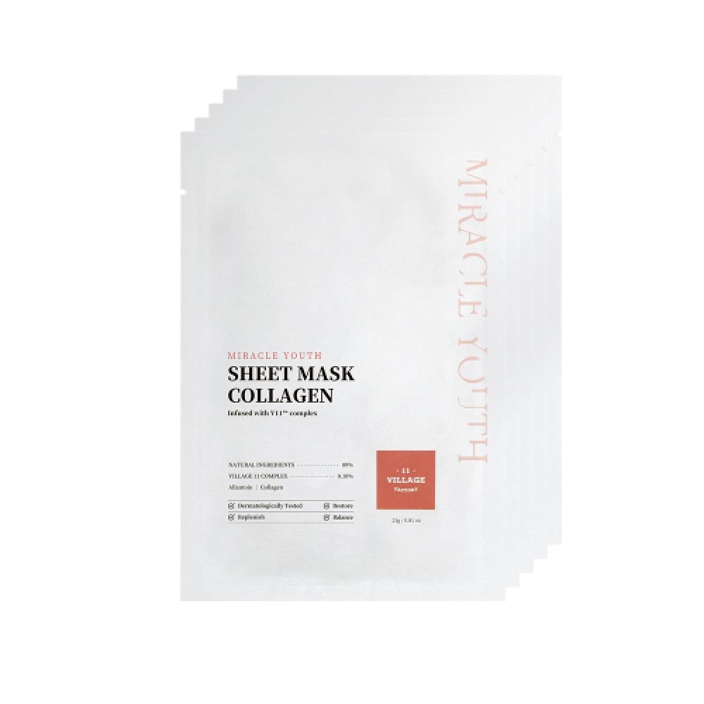 Village11factory Miracle Youth Sheet Mask Collagen 20 Sheets NONE