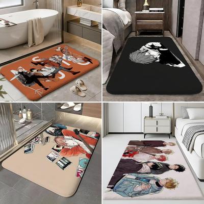 Anime G-Given Floor Mat Soft Flannel Entrance Door Mat Non Slip Absorbent Bathroom Bedroom Floor Rug