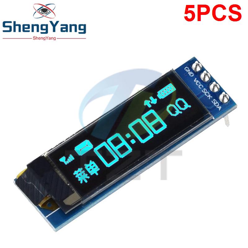 TZT 0.91 inch OLED module 0.91" white blue OLED 128X32 OLED LCD LED Display Module 0.91" IIC Communicate