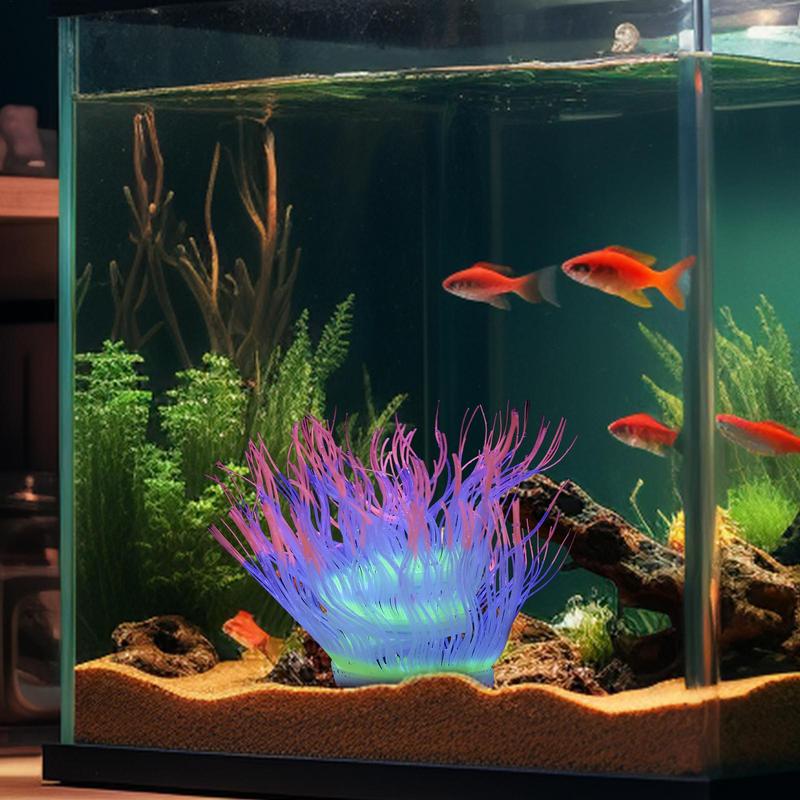 Sea Anemone Decorations For Aquarium Sea Anemone Ornaments Silicone For Fish Tank Artificial Aquarium Decorations For Freshwater