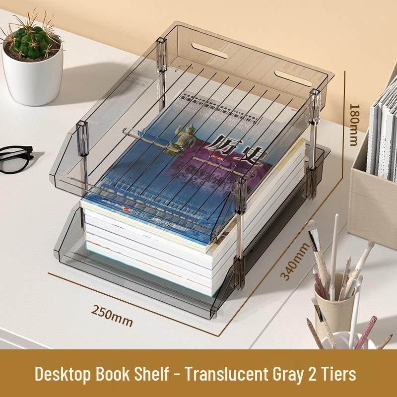 Acrylic Desktop Bookshelf for Students and Office