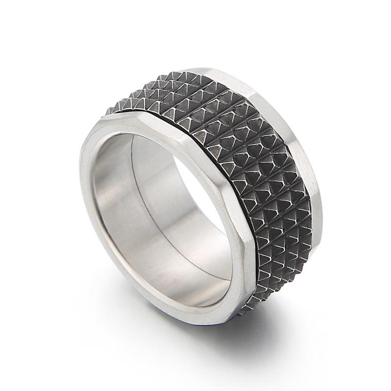 New Fashion 12mm Classic Metal Ring for Men 316L Stainless Steel Male Jewelry Thick Rock Finger Ring Personalized Accessories