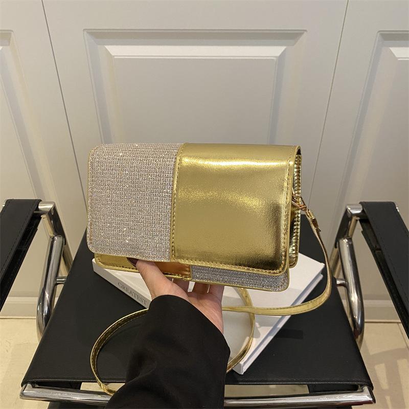 Hong Kong style retro small bag women's small square bag fashionable and simple foreign style trendy messenger bag shoulder bag