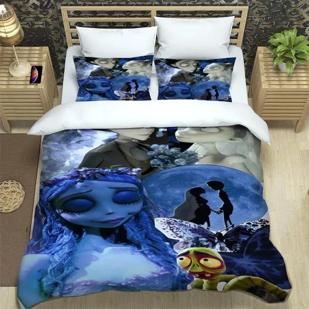 Corpse Bride Cartoon Bedding Sets Exquisite Bed Supplies Set Duvet Cover Bed Comforter Set Bedding Set Luxury Birthday Gift