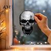 Creative Holiday Gifts for Friends Halloween Skull Static Window Stickers, Realistic Glass Decals, Waterproof PVC Stickers Clings, Removable