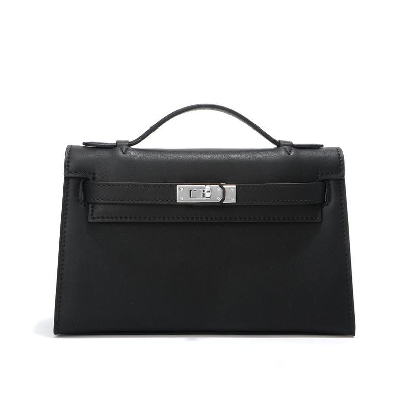 Swift erste Schicht Rindsleder Generation Kelly Umhängetasche, leichte Luxus Retro Umhängetasche, Echtleder Handtasche Tasche.