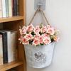Hanging Flower Pot Metal Bucket Plant for Living Room Entryway Balcony