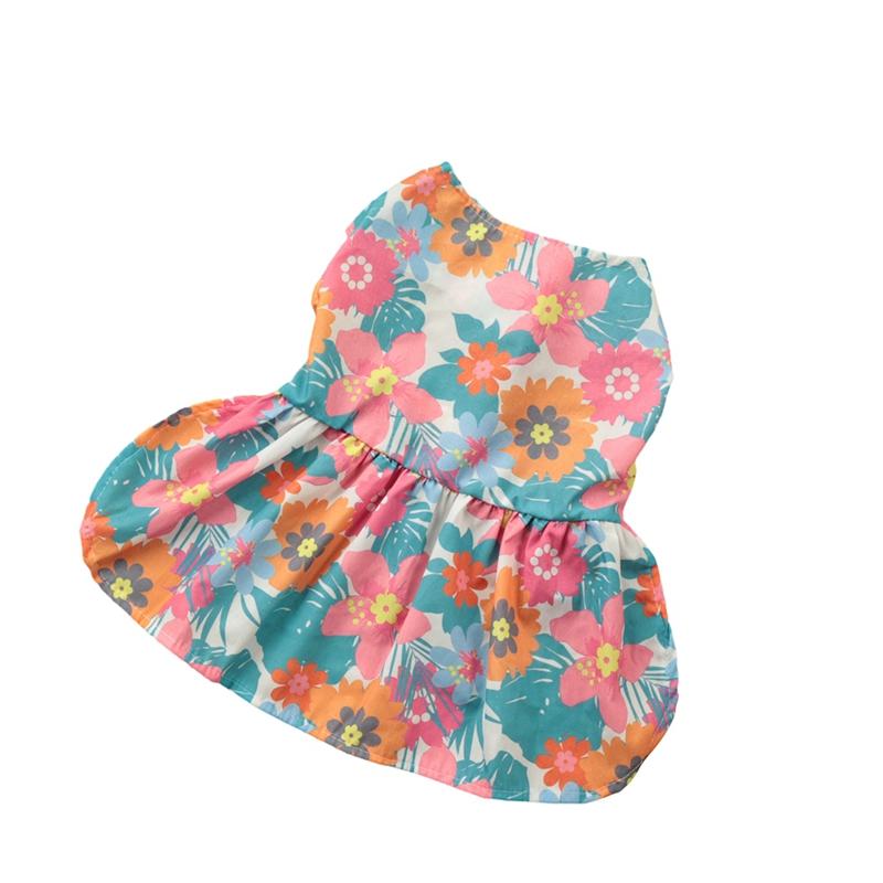 Hundebekleidung Hawaiianischer Blumenprint Strandhemd