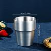 1pc Stainless steel staircase double-layer cup, outdoor portable, stackable camping water cup, double Korean beer cup, dining cu