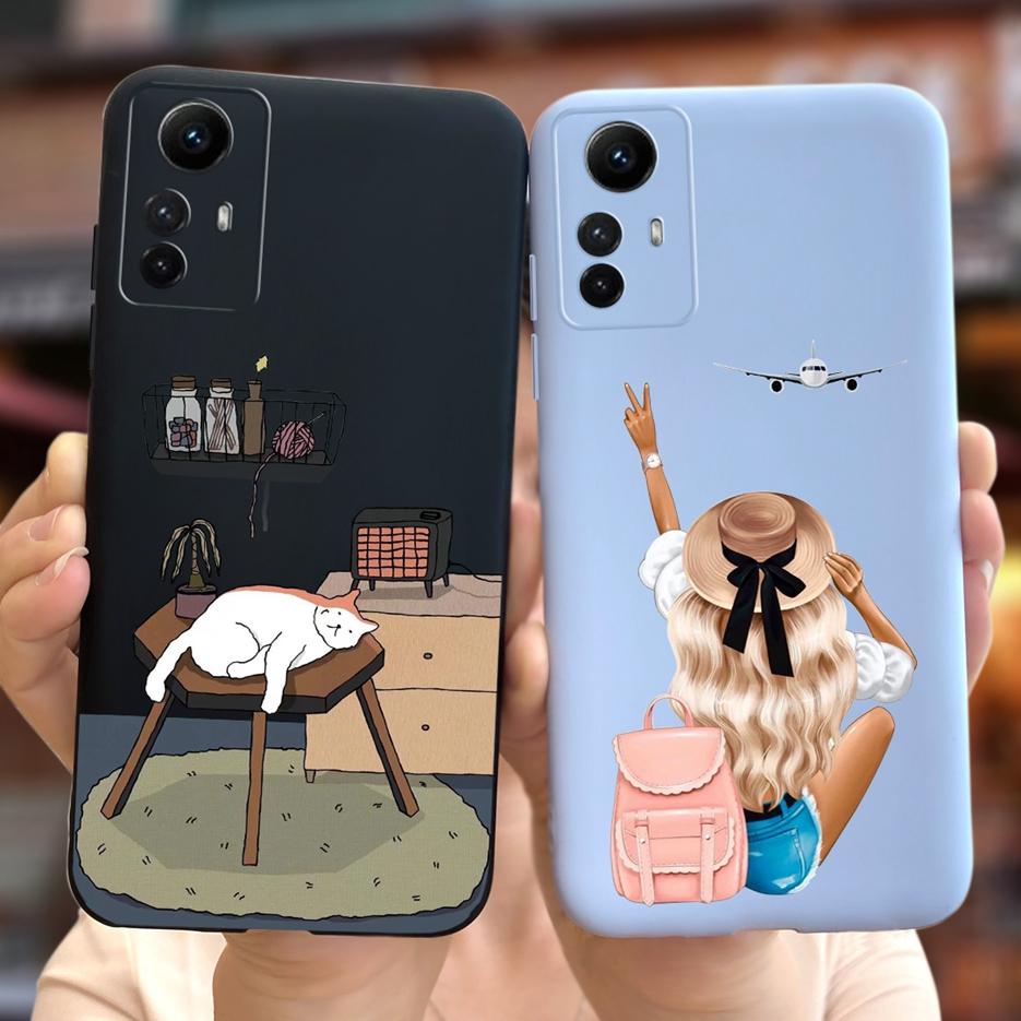 For Xiaomi Redmi Note 12s Case Cute Fashion Cartoon Back Cover 6.43'' Soft TPU Phone Case For Redmi Note 12S Note12s Fundas Capa