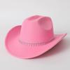 Western Cowboy Top Hat Men's and Women's Rhinestone Water Drop Casual Top Hat Party Jazz Hat