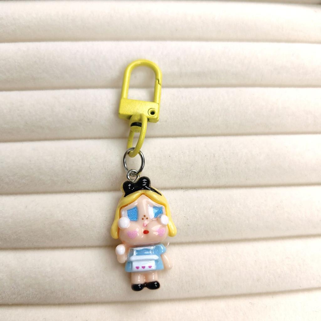 Cute Crying Baby Girl Cure Keychain Mobile Phone Pendant Girl Soft Cute Backpack Jewelry Girlfriend Couple Gift