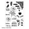 Transparent Silicone Stamps Wishes Clear Stamps Flowers Seal Stamps for Scrapbooking Card Making Decorations