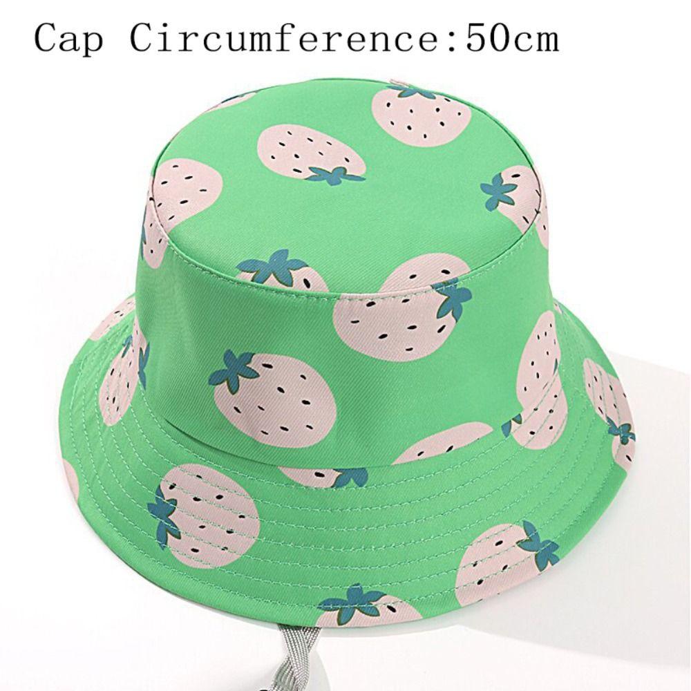 Fruit Pattern Sun Cap Cotton Panama Hat New Beach Cap Girls Boys