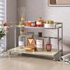 2Layer Acrylic Cosmetic Organizer Bathroom Vanity Storage Shelf Transparent Makeup Display Countertop Shelf Desktop Bathroom Decor Space Saving Decor