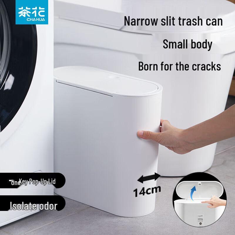 Chahua Wąska Szpara Kosz na Śmieci Wciskany z Podnoszoną Pokrywką