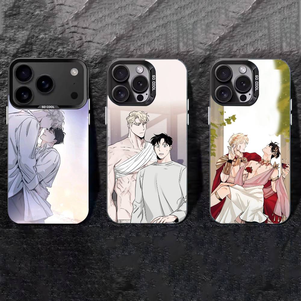 BL Manhwa R-roses And Champagne Phone Case For iPhone 17,16,15,14,13,12,11 Plus,Pro Max,XS,Colored Silver Phone Case