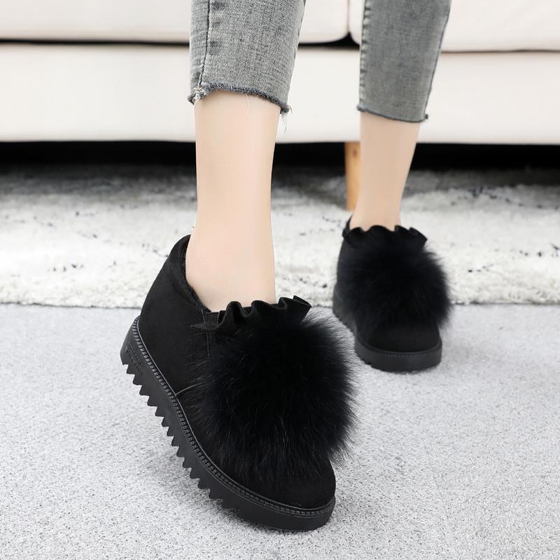 

Каблук толстый и теплый, а внутренняя высота неглубокой горловины увеличивается с одной педалью.. Туфли Doudou, пушистые туфли, женские бархатные котто 35 чёрный