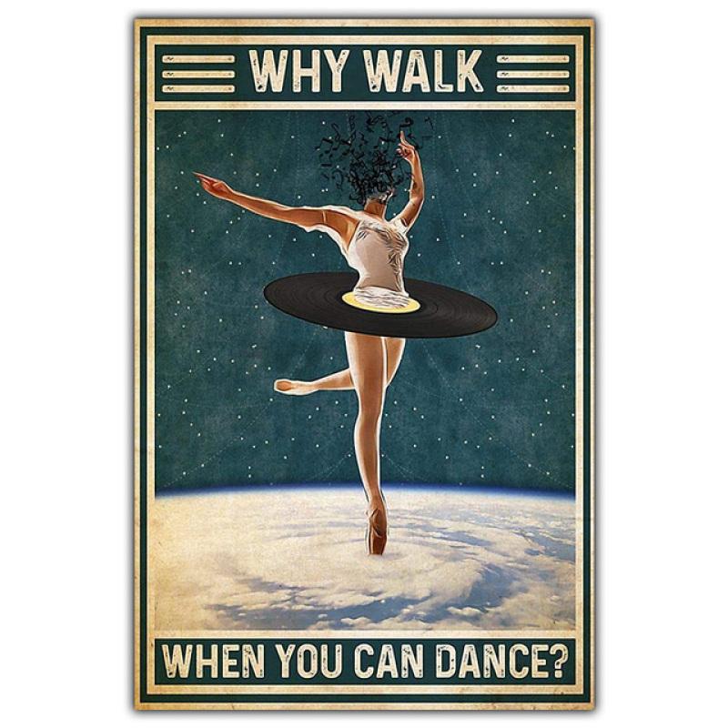 Vintage Abstrakte Kunst Figur Leinwandbild Mode Wandkunst Poster Schallplatte Musik Tänzer Wohnzimmer Heimdekoration Wandbild