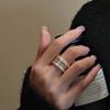 925 Sterling Silver Rings for Women Couple Minimalist Handmade Simple Interline Ring Party Jewelry Gift Prevent Allergy