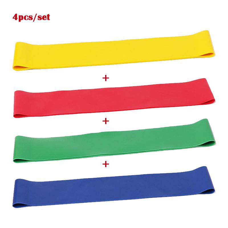 

Latex Yoga Ring Fitness Elastic Resistance Band Training Tensile And Exercise 4Pcs,All Size
