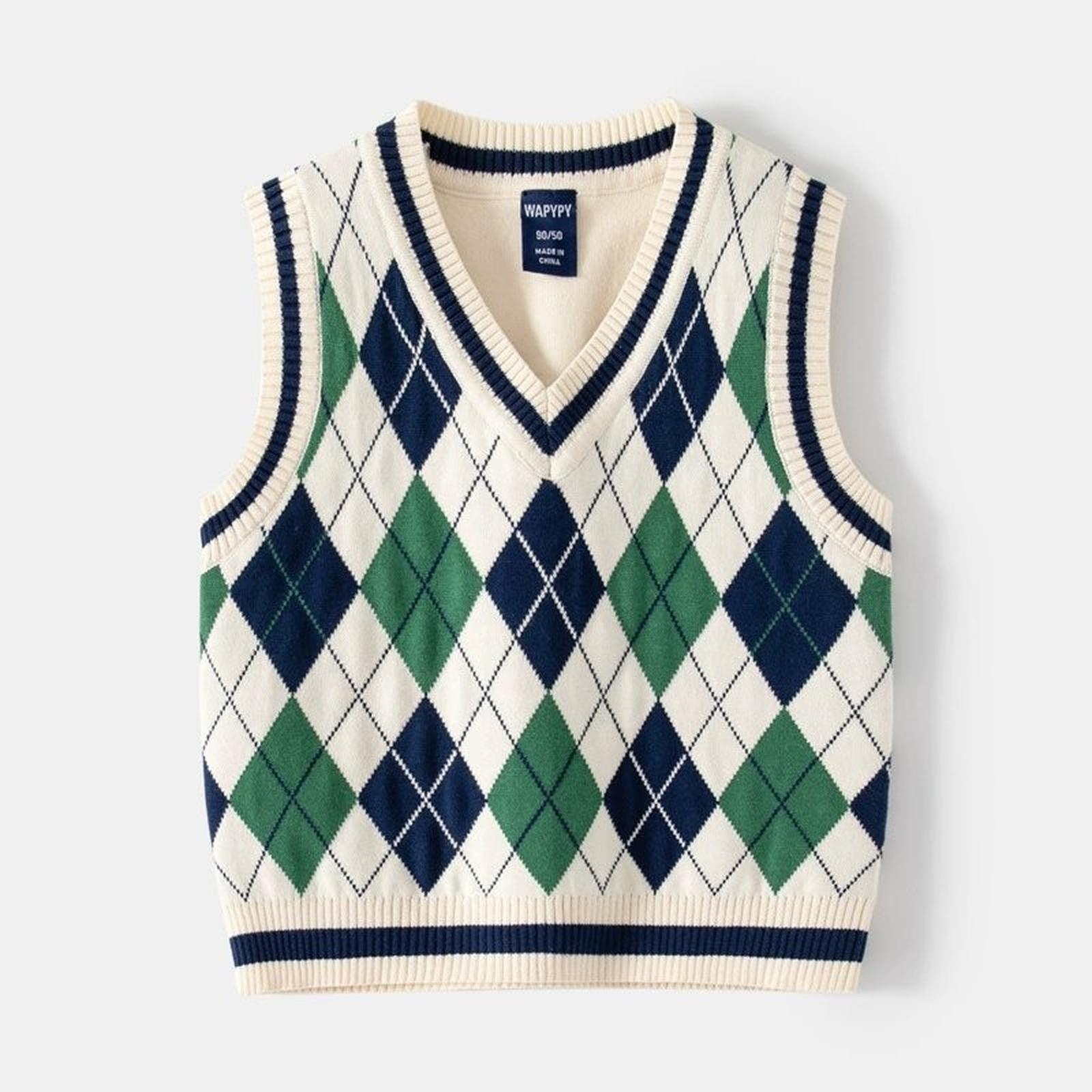 Boy s Fashion Knitted Vest - Stylish Woolen Sweater Vest For Kids 100