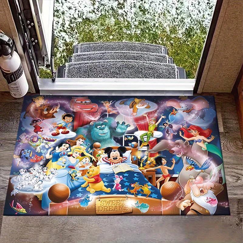 

1pc Mickey Winnie Monsters and Other Collections Rug Anti Slip, Non Shedding, Bedroom & Laundry Handcrafted Home Decor, Ideal for Living, Adds Vibranc 60cm by 90cm