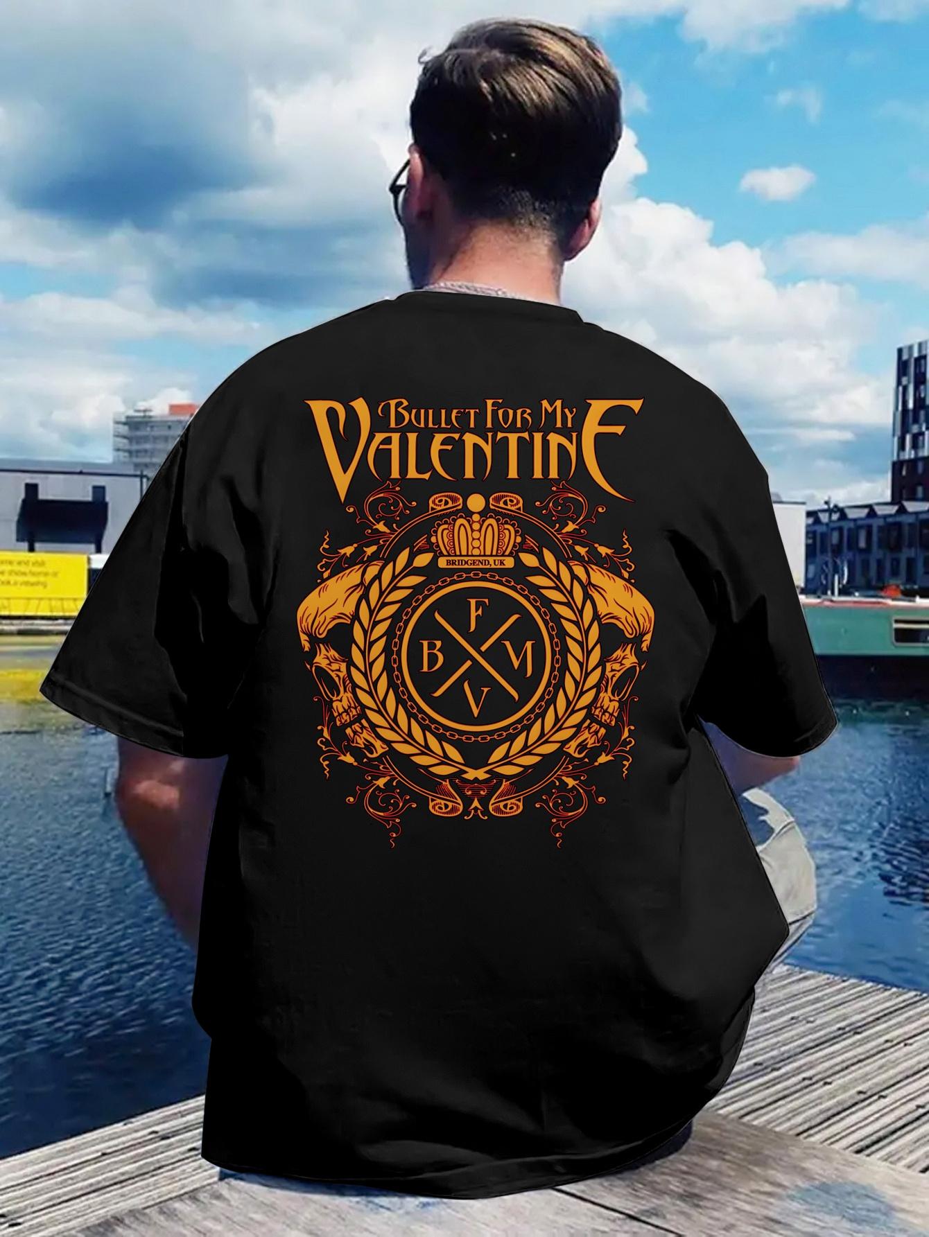 Retro Rock Band Print T-shirt XXL