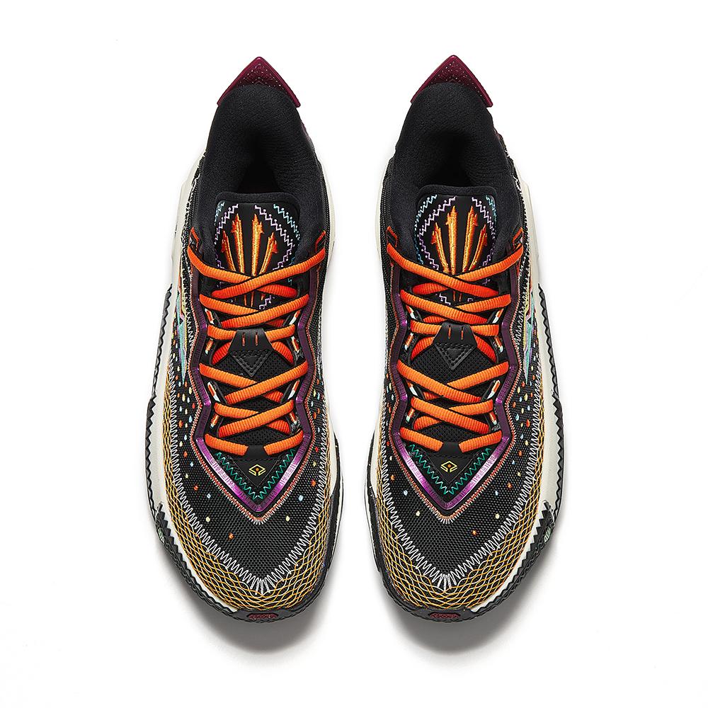 New Anta KAI 2 Cushioning, Abrasion Resistant, And Resilient Properties Low Top Basketball Shoes Men's Black Green Orange 112521110S-3