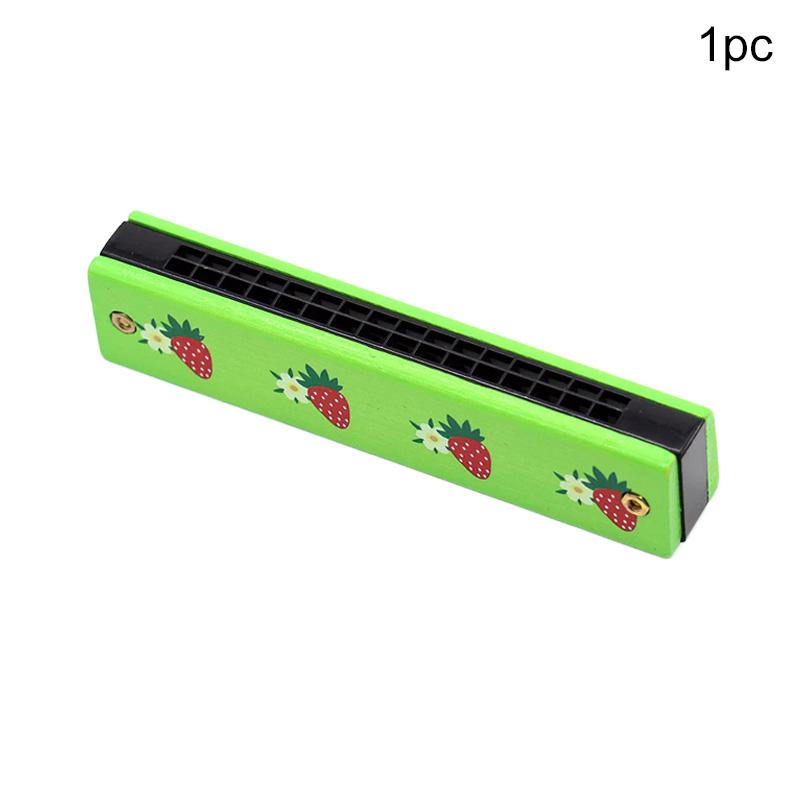 16-Hole Wooden Harmonica Musical Instrument Play Cute Cartoon Animals Painted Gift Suitable for Beginners Entertainment TMZ